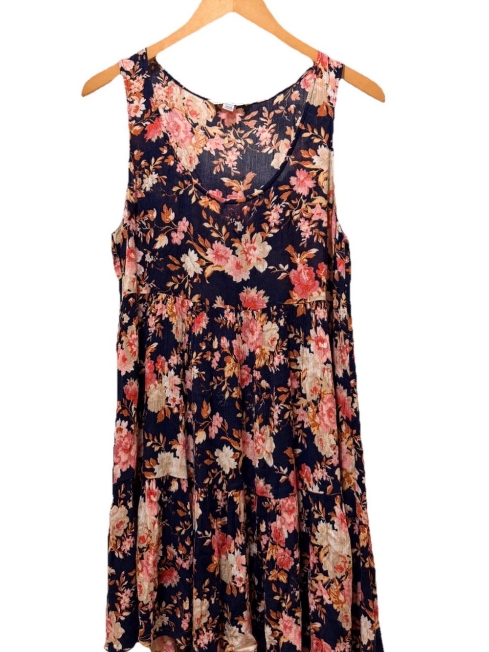 American Eagle Outfitters Navy Floral Flowy Sleeveless Above Knee Dress